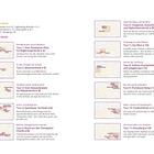 Das Bild zeigt eine Liste von Stadttouren in Berlin mit Tourtiteln und Seitenzahlen, ergänzt durch kleine Kartenillustrationen.