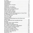 Inhaltsverzeichnis mit Themen wie "Einleitung", "Am Morgen", "Inselträume" und Seitenzahlen, beginnend bei 4.