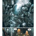 Comic-Illustration zeigt seltsame Gebilde in Höhlen. Aliens diskutieren mit Sprechblasen: „...ṃṃghḇ...“ und „... gmbh... es... vuuǥhhhss...“.