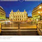 Text: "Pariser Oper in Paris, Frankreich / Paris Opera in Paris, France." Kalenderbild zeigt ein beleuchtetes Operngebäude.