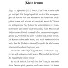 Titel: *(K)ein Traum*. Beginn: "Riga, 14. September 2025, abends. Das Team startete nicht gut ins Spiel." Seitenzahl unten: 7.