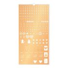 Viele kleine Symbole und Texte wie "WICHTIG", "TERMIN", "FÜR DICH", "ALLES LIEBE", "Frohes Fest".