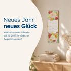 Text: "Neues Jahr, neues Glück. Welcher unserer Kalender soll für 2027 Ihr täglicher Begleiter werden?" Rechts ein Kalender.