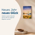 Texte: "Neues Jahr neues Glück", "Welcher unserer Kalender soll für 2027 Ihr täglicher Begleiter werden?". Wandkalender, Segelboot.
