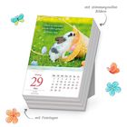 Zitat: "Glück ist, was jeder sich als Glück gedacht." Kalenderblatt: Montag, 29. März, Ostermontag, mit Kaninchen.