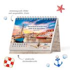 „Glück im Herzen und im Haus macht reicher als der beste Schmaus.“ Kalender mit Schiffsmotiv, April im Fokus.