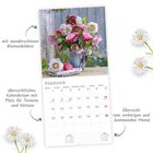 "Februar", Kalender mit Blumenvase oben, übersichtliches Kalendarium, Platz für Notizen, Übersicht vorheriger/kommender Monat.