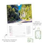 April/Mai, Woche 17. Partnachklamm, Garmisch-Partenkirchen, Bayern, mit Kalendarium und Platz für Notizen, Monatsübersicht.