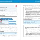 Seite 162 und 163. Titel: "Eigene Dokumente bewerten und optimieren lassen". Code-Snippet sichtbar. Text und Fragen zur Textverbesserung.