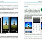 Texte: "Filter", "Belichtung einstellen", "Snapseed", "Farben justieren", "Bildbearbeitung auf dem Smartphone". 

Links ein Leuchtturm vor blauem Himmel.