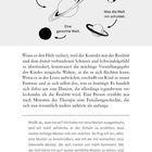 "Der Planet mit allem, was ich je gebraucht oder verloren habe. Wie es sein sollte. Was die Welt mir schuldet. Eine gerechte Welt."  
Zeichnungen von Himmelskörpern und Text erzählen von Fantasie und Realität. Darunter ein Text über Kindheitsillusionen.