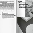 Detail → [Gewerke] [Komplexität] [Narrativ] [Isla Bonita Schrott]; Seiten 80 und 81 in einem Buch mit Architekturthemen.