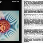 Texte: "Der Bildgenerator Karl Heinz Koller", "Berthold Ecker". Farbfotografie mit konzentrischen Kreisen und leuchtendem Zentrum.