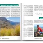 "Wandern auf Gran Canaria" steht in einem grünen Kasten. Unten rechts ist ein Foto eines Mannes in rotem T-Shirt.