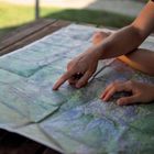 Aktivitäten: Wanderwege, Fahrradrunde, Skitouren & Loipen. Karte zeigt Mondsee und Umgebung mit Details zu Orten und Routen.