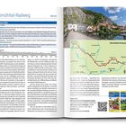 "Altmühltal-Radweg 245 km. Karte zeigt Route von Rothenburg ob der Tauber bis Regensburg. Foto einer malerischen Flusslandschaft."