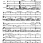 Notenblatt mit Titel "Trio nach dem Sextett Op. 36". Für Violine, Violoncello, Pianoforte. Komponist: Johannes Brahms.