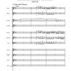 "Jubilate zur Feier des Friedens von Utrecht HWV 279" und "1. Solo and Chorus Allegro". Musikalische Noten für Orchester.