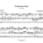 "Prélude pour Orgue, op. 78 [1895]", Cécile Chaminade. Musikalische Noten für Orgel auf zwei Systemen: Manual und Pedal.