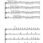 "Magistri Mei: Bach, vier Sterne, für vierfache Gitarrenquartett, Jaime Reis (2022)." Noten auf zwei Seiten.