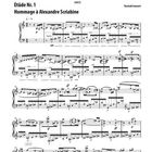 Notenblatt: "Etüde Nr. 1, Hommage à Alexandre Scriabine". Kompositionsauftrag von Masanobu Shinoda.