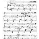 Musiknotenblätter mit Titel "Drei Romanzen I", gewidmet Joseph Joachim, von Clara Schumann Op. 22, für Violoncello und Klavier.