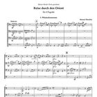 "Reise durch den Orient" für 4 Fagotte, 1. Wüstenkarawane, moderato, gewidmet Meiner Mutter Doris, Manuel Mondini. Musiknotenseite.