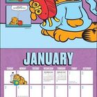 Oben links: "Sigh..." "I need a day between Saturday and Sunday" "I'll call it: Notaturdayterday." Kalender für Januar mit Garfield.