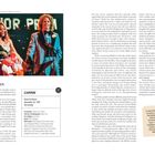"CARRIE ON SCREEN" und "CARRIE" sind Überschriften im Text. Das Bild zeigt zwei lächelnde Personen in festlicher Kleidung.