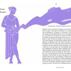 Text "Mortal Mistakes", "PANDORA: THE MOTHER OF EVIL?". Illustration: Frau in Kleid, öffnet Schachtel, lila Rauchwolke. 