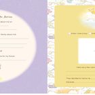 Links: Text über Informationen zur Schwangerschaft. Rechts: Zeichnung von einem Bären mit einem Regenbogen.