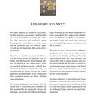 "Das Haus am Meer" steht oben. Darunter ein Text über Spaziergänge am Strand und Gedanken über das Leben am Meer.