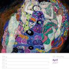 16. Woche, April 2027. Gustaf Klimt, "Die Jungfrau" (1913). Frauen in bunten, ornamentalen Gewändern, die eng beisammen liegen.