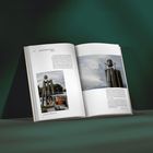 Seite mit "ANNEMARIE MAES", Textblöcken und Fotos eines großen Kunstwerks aus Beton.