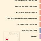 "Annäherung an den Pott, Die Rheinschiene, Entlang der Ruhr, Im Zentrum des Kohlenpotts, Karte zeigt Ruhrgebiet."