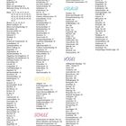 Verzeichnis mit vier Kategorien: "URLAUB", "VÖGEL", "REPTILIEN", "SCHULE". Nummerierte Begriffe in Listenform. Seite 368.