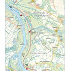 Oberer Text: "222 Von Turm zu Turm". Karte mit Tourverlauf von Stiepelse nach Boizenburg entlang der Elbe.