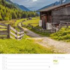 19. Woche, Mai 2027. Pfingstsonntag. Bauernhaus und Wald in Berglandschaft.