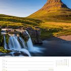 Text: "Wasserfall Kirkjufellsfoss mit dem Berg Kirkjufell - Vesturland." Kalenderseite: 24. bis 30. Mai, 21. Woche.