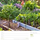 21. Woche, Mai 2027. Kalenderblatt mit einem grünen Kräutergarten voller Pflanzen.