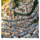 Kalenderseite: 21. Woche 2027, Mai. Tage: 24 Mo, 25 Di, 26 Mi, 27 Do Fronleichnam, 28 Fr, 29 Sa, 30 So. Luftbild einer Stadt.