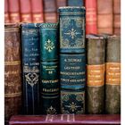 Bücher mit Titeln wie "LE CAPITAINE FRACASSE" und "LES TROIS MOUSQUETAIRES". Datum: 25 Juni, Sonntag.