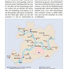 "Die anhaltinischen Residenzen. Die Krone Anhalts: das Bernburger Schloss." Ein Schloss auf einem Hügel mit Grünflächen und Fluss im Vordergrund.