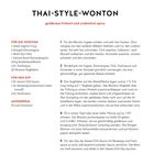 THAI-STYLE-WONTON: goldbraun frittiert und ordentlich spicy. Rezept für Wonton und Dip mit Zutaten und Zubereitungsschritten.