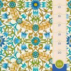 Kalender von Montag, 14. bis Sonntag, 20. Juni, mit Ornamenten in Blau, Gelb und Grün; Datum 24 hervorgehoben.