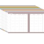 "SEPTEMBER" steht über einem Kalender mit Wochen- und Tagesübersicht. Blätter in verschiedenen Farben.