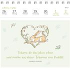 Träume dir das Leben schön und mache aus diesen Träumen eine Realität. Charles Dickens. Illustration eines Hasen in Blumenherz.