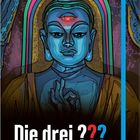 Text: "Die drei ???", "my NOTES". 
Illustration: Ein blauer Buddha mit leuchtendem drittem Auge.