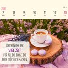KW 23. Ich wünsche dir viel Zeit für all die Dinge, die dich glücklich machen. Kaffee, Macarons, Lavendel.