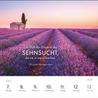 "Der Duft der Dinge ist die SEHNSUCHT, die sie in uns erwecken. Christian Morgenstern." Blühendes Lavendelfeld bei Sonnenuntergang.